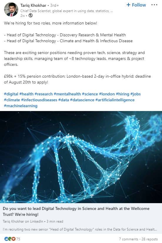 Creative job postings, like a blog-style recruitment asset, can attract talent on a bigger scale.