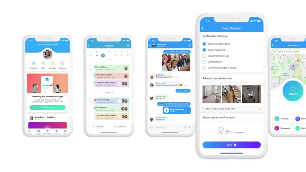 Connecteam iPhone app for tracking time