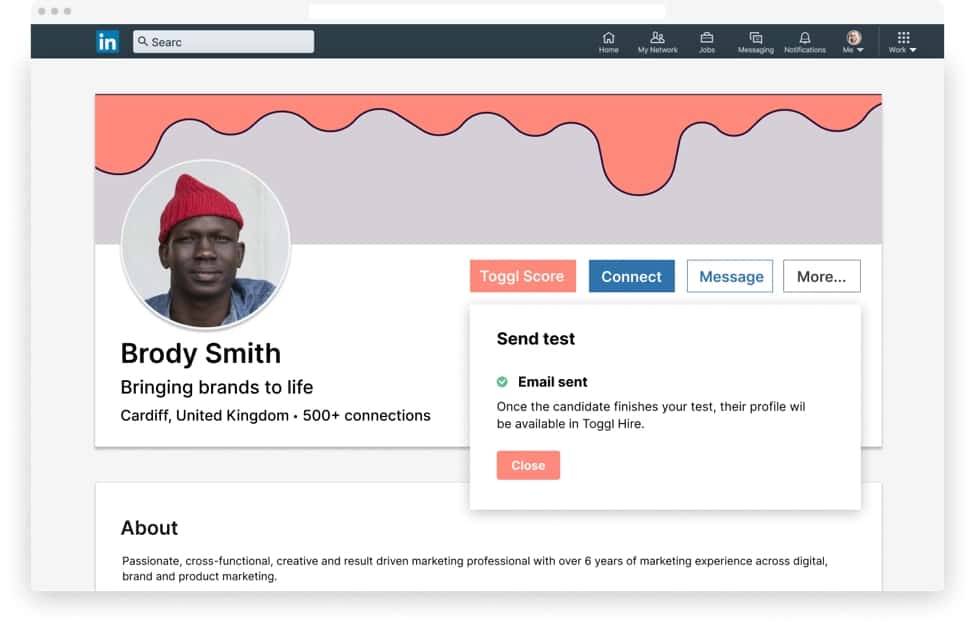 hiring passive candidates with Toggl Score, 1