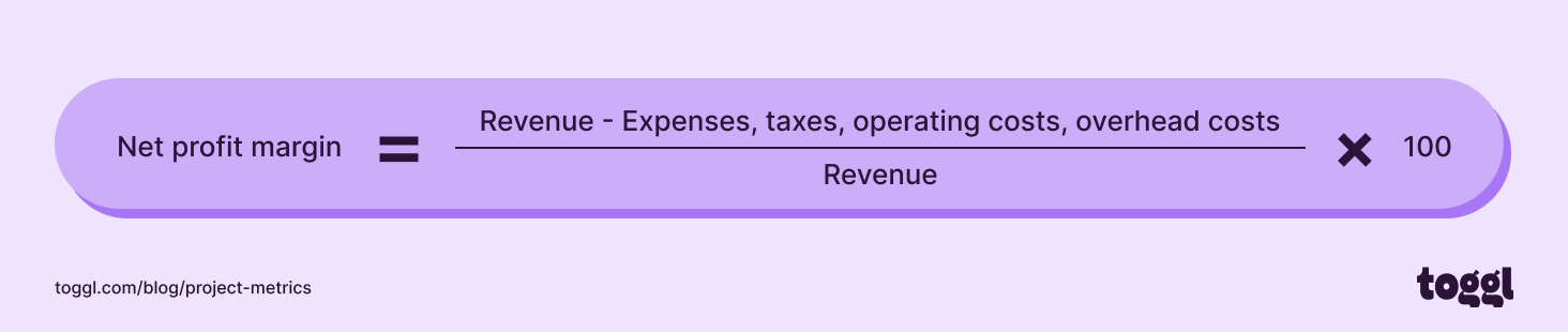 Net profit margin formula