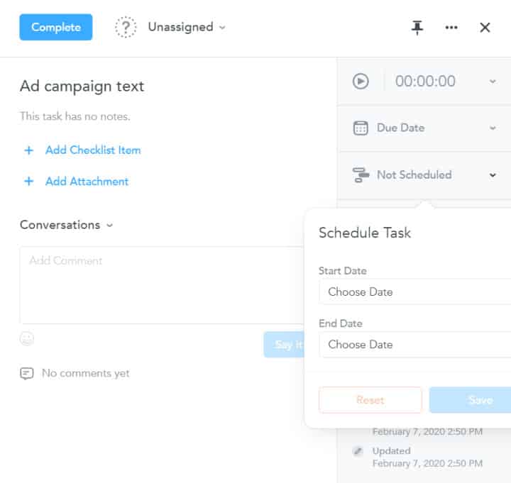Meistertask Task Card