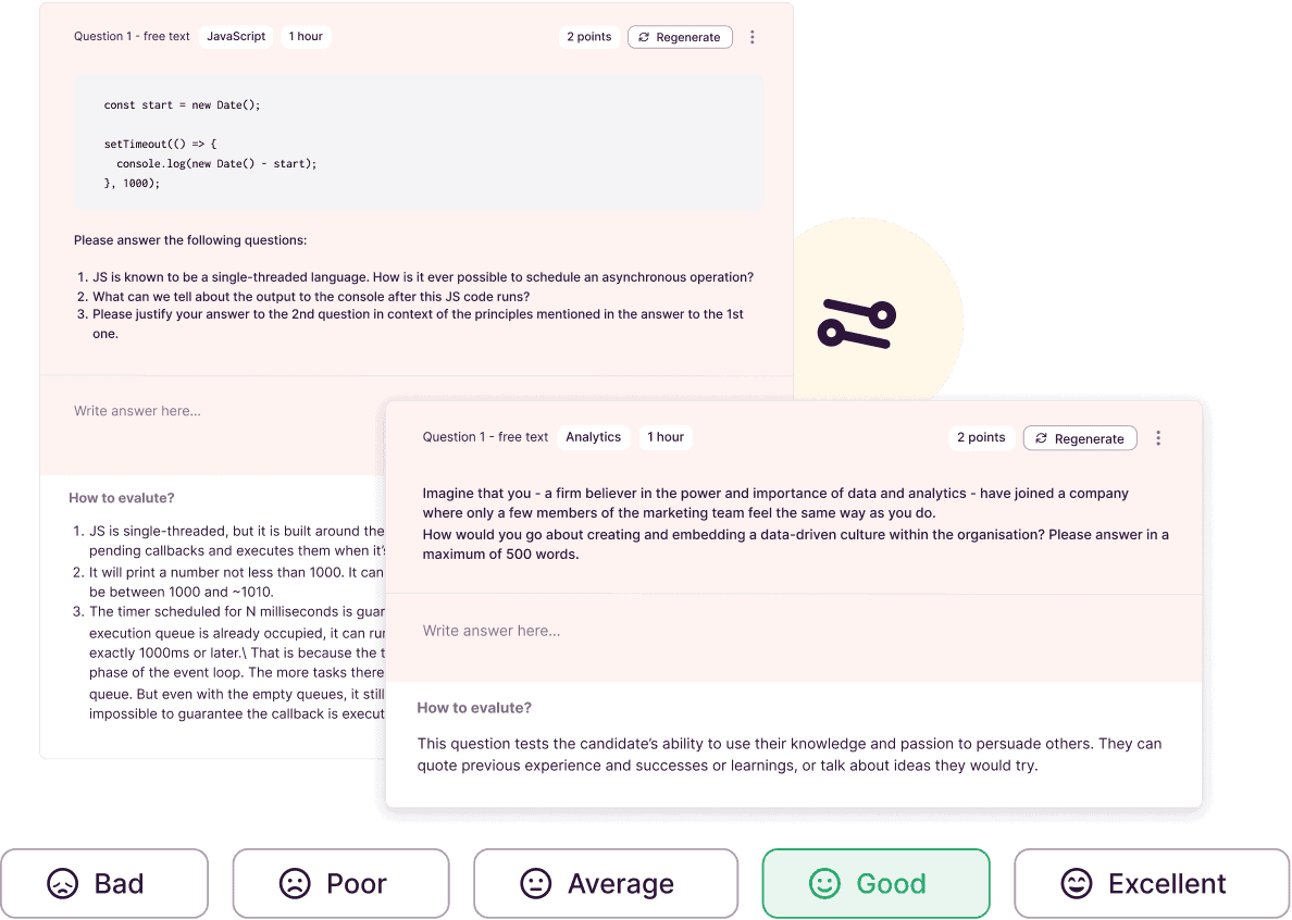 Take your interview process to a new level with our ready-made take home task templates