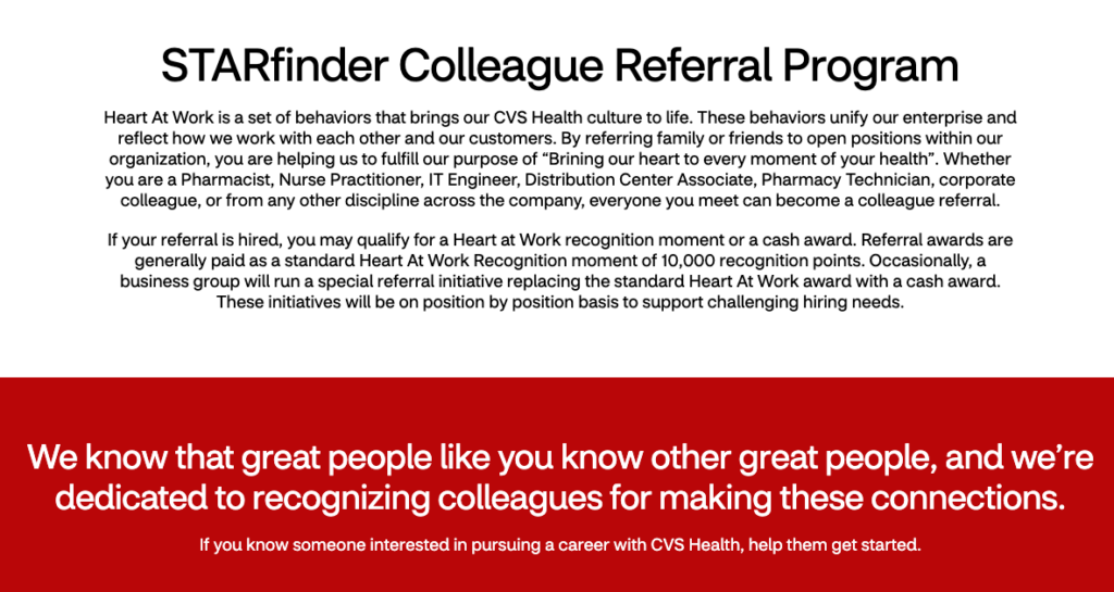 CVS Health STARFinder Referral Program