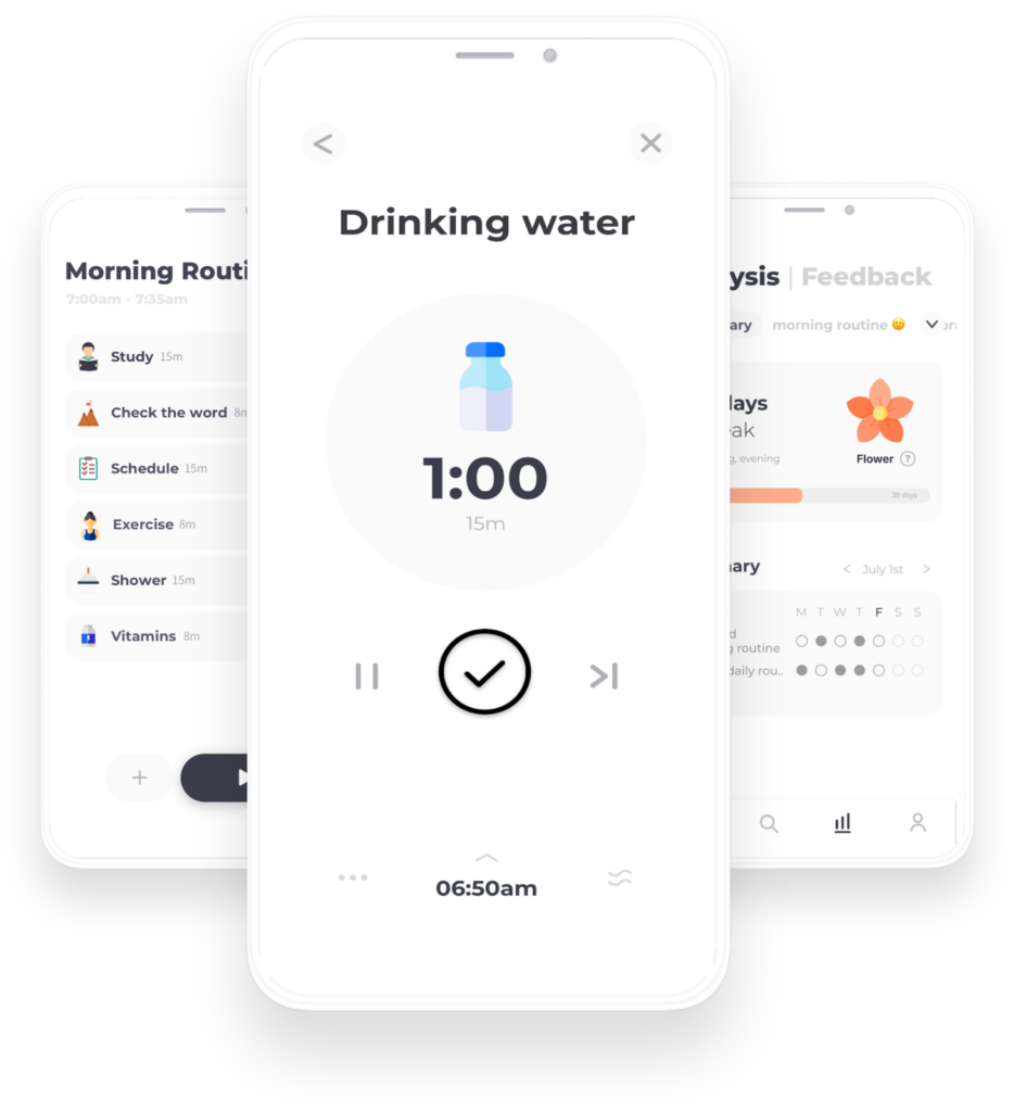 Routinery time management app