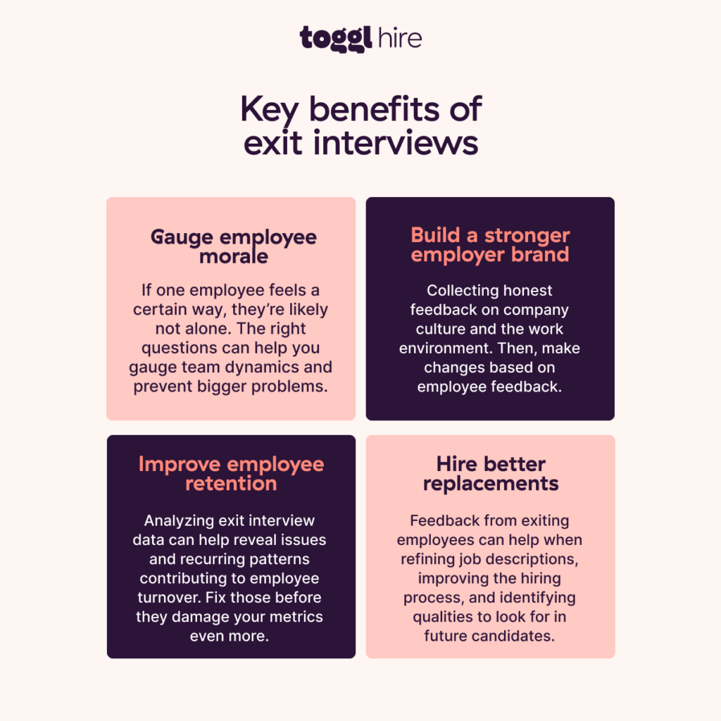 Key benefits of exit interviews