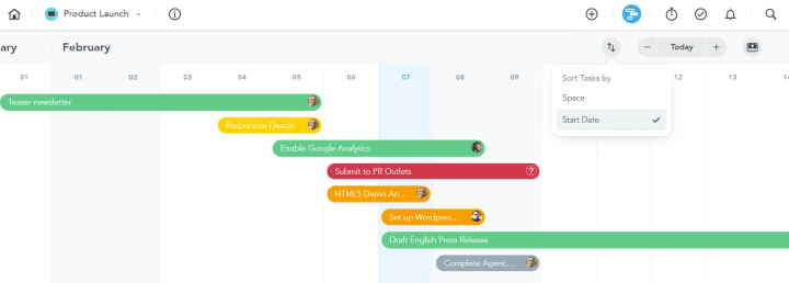 MeisterTask Resource Timeline