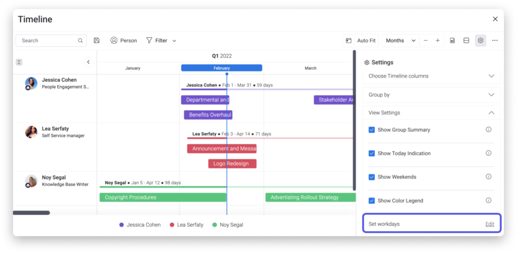 A screenshot of Monday.