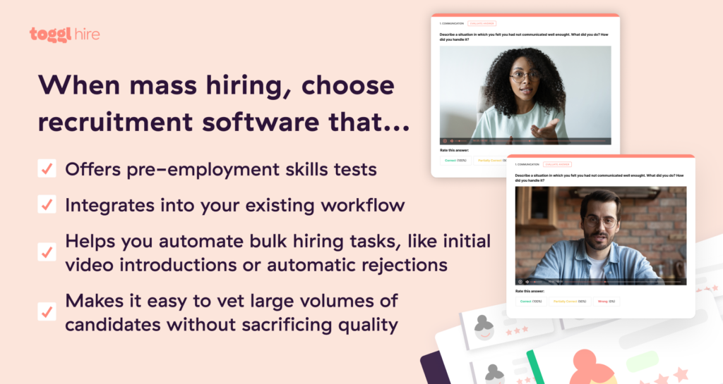 Best software for mass recruiting