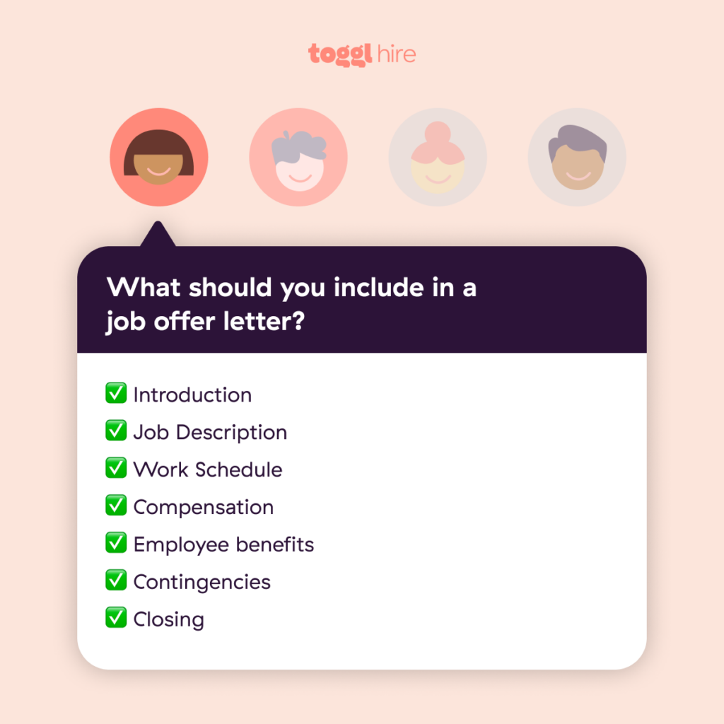 What to include in job offer letter